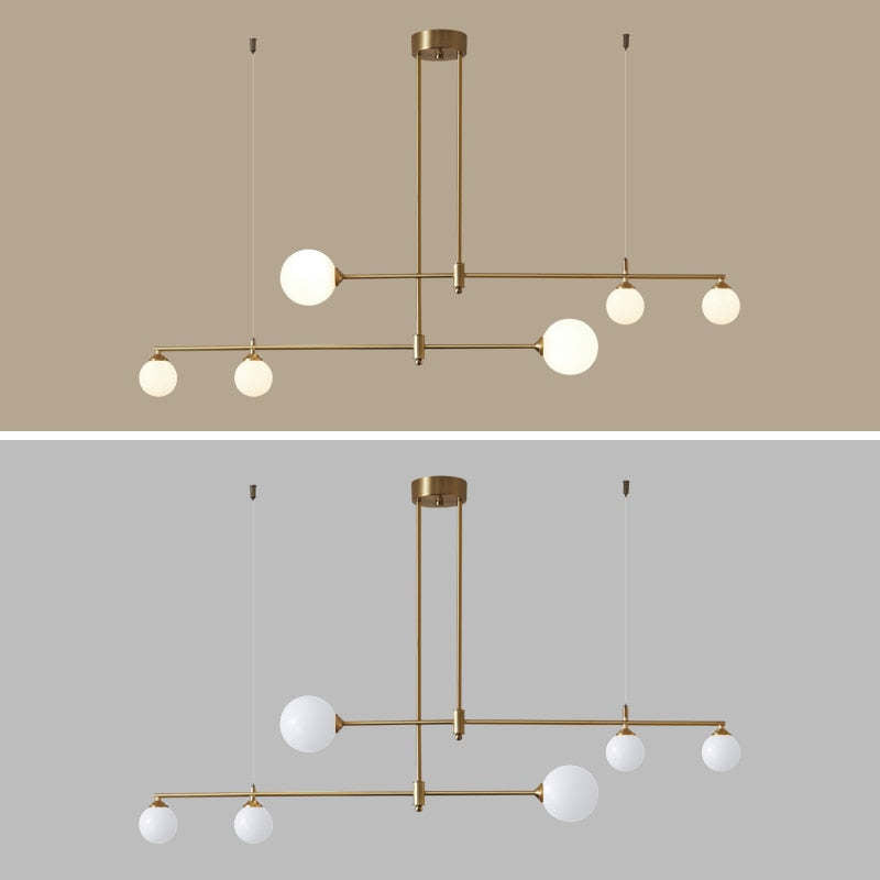 Valentina Modern Bubble Copper Pendant Light, Gold