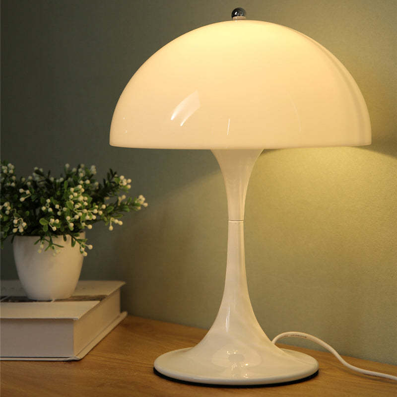 Salgado Minimalist Mushroom Metal Table Lamp, White