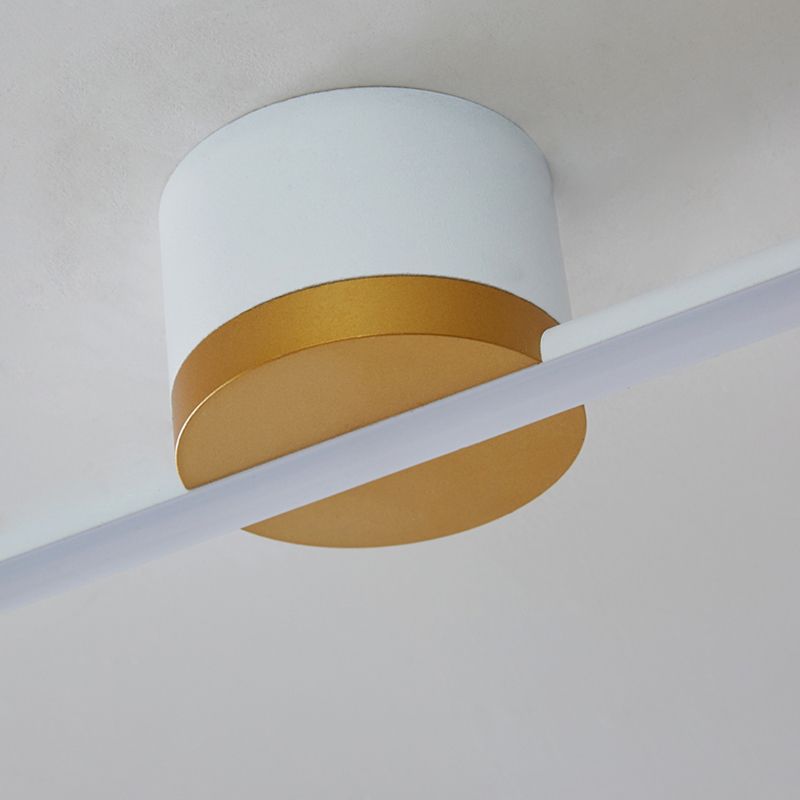 Edge Linear Flush Mount Ceiling Light, Black/White