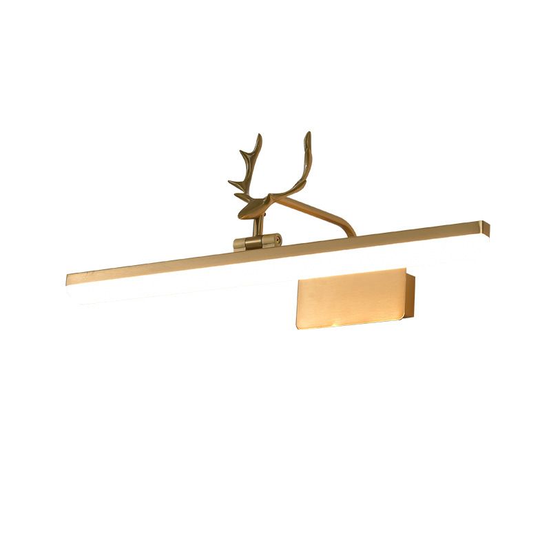 Edge Vintage Antlers Mirror Front Vanity Metal LED Wall Lamp