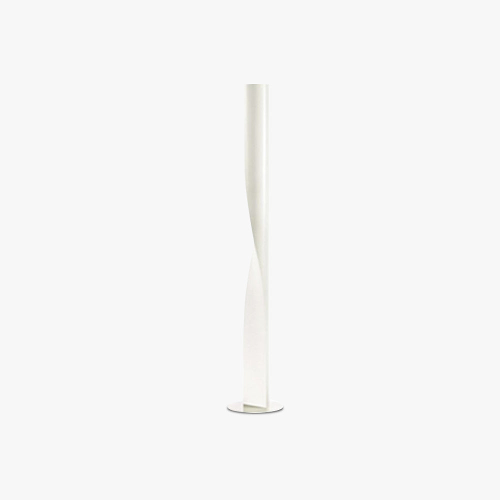 Edge Modern Minimalist Twisted Cylinder Metal Floor Lamp, White/Red/Grey/Gold