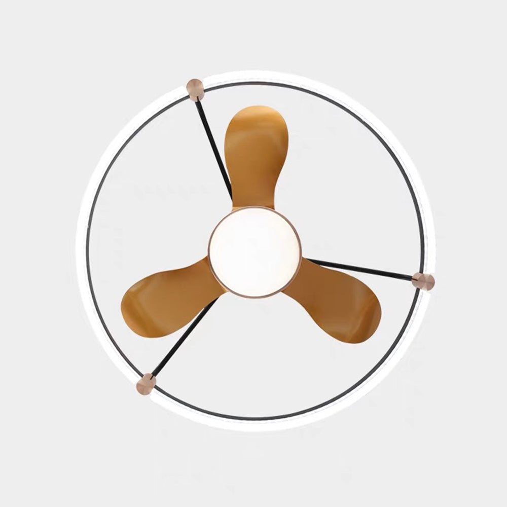 Kelley Ceiling Fan with Light, 2 Style, Aluminium & Metal, 24''