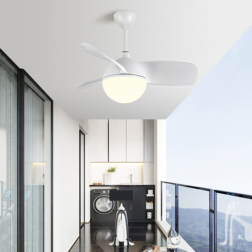 Morandi 3-Blade Ceiling Fan with Light, 3 Color, L 30''