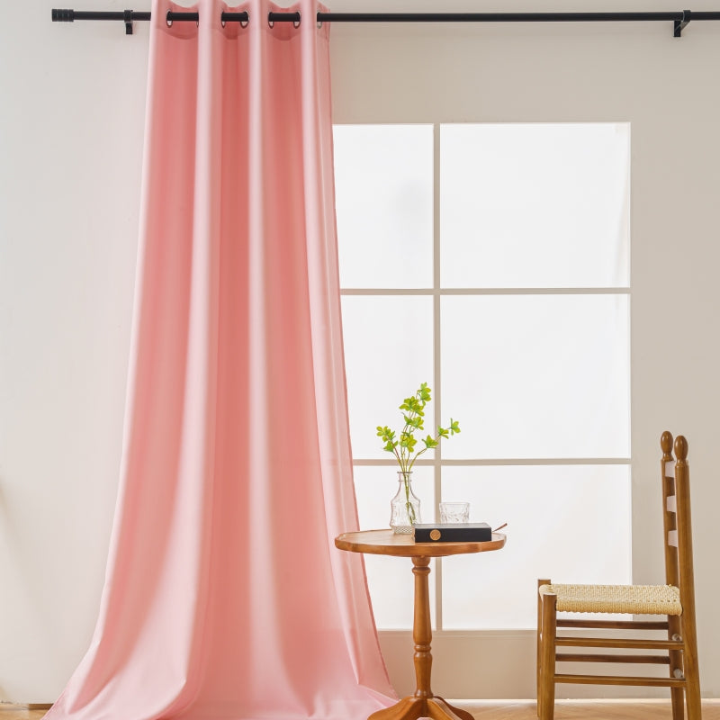 Modern Solid Blackout Flannel 63/84/95 Inches Long Curtains, 5 Colors