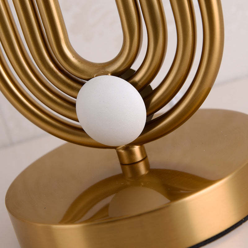 Sano Table/Floor Lamp Landscape, Metal/Fabric, Bedroom