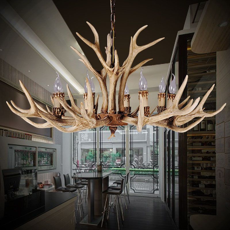 Austin Retro Deer Horn Resin Pendant Light Chandelier