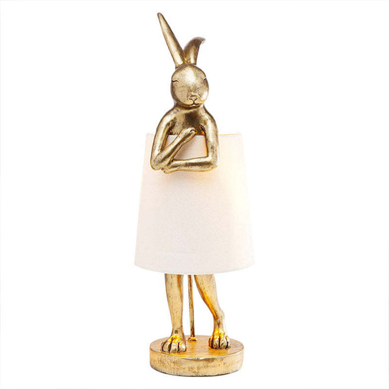 Alice Table Lamp Rabbit Ballet, White/Gold