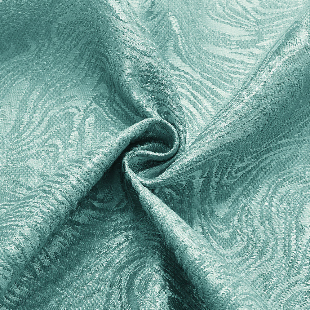 Modern Blackout Curtains Waves Textured, Gray/Blue/Green, Living Room