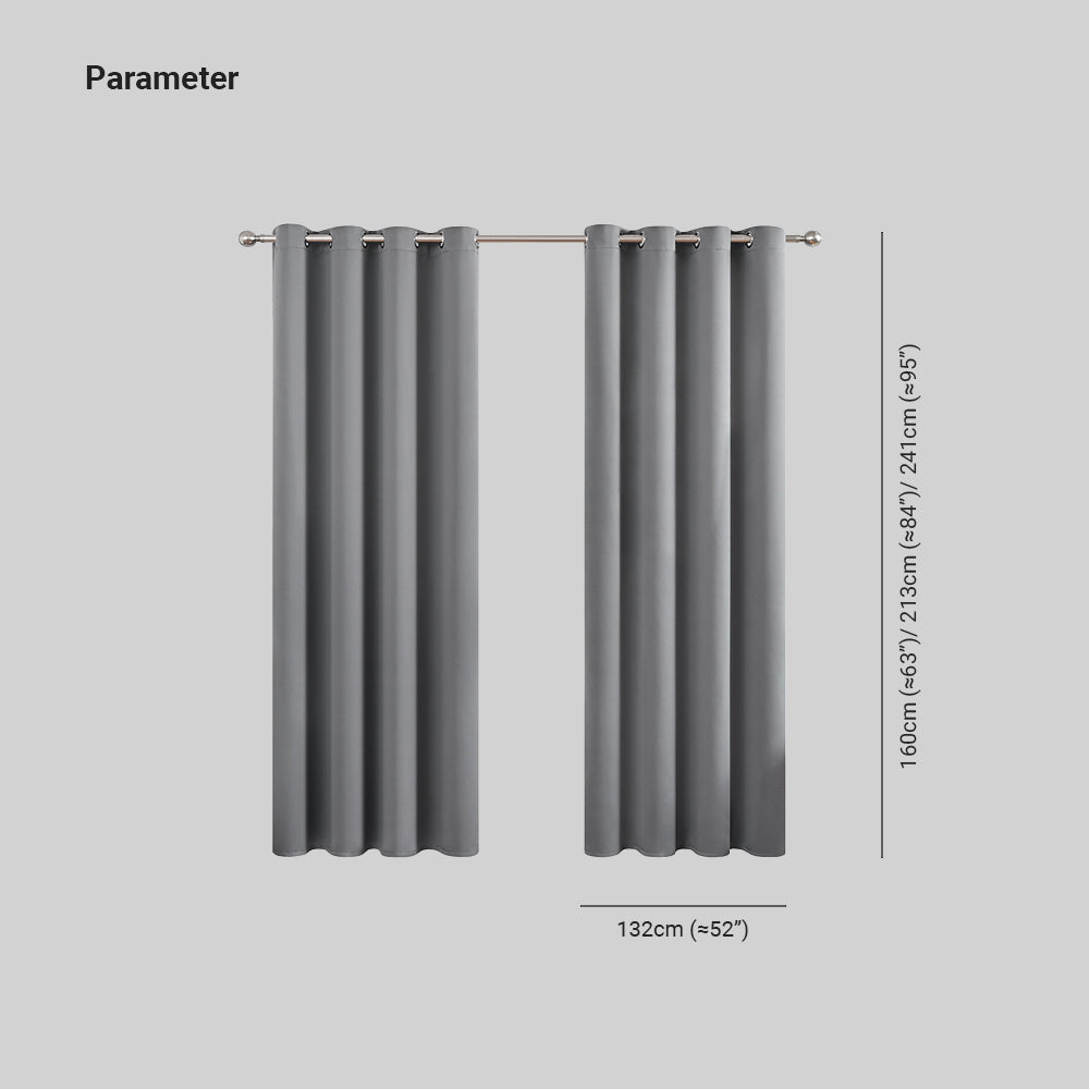 Modern Solid Color Simple Polyester Blackout Curtain
