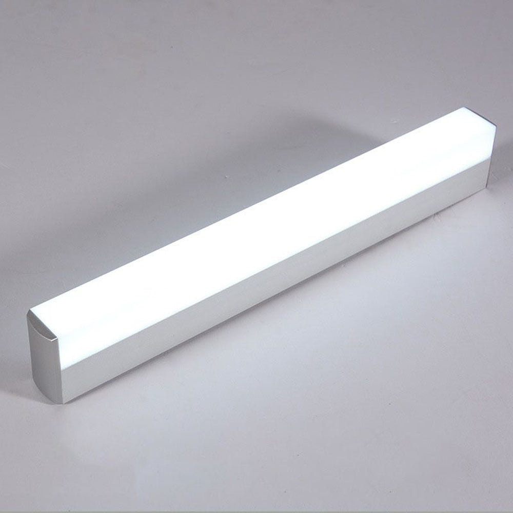 Leigh Modern Rectangular Acrylic Mirror Front Vanity Wall Lamp, White
