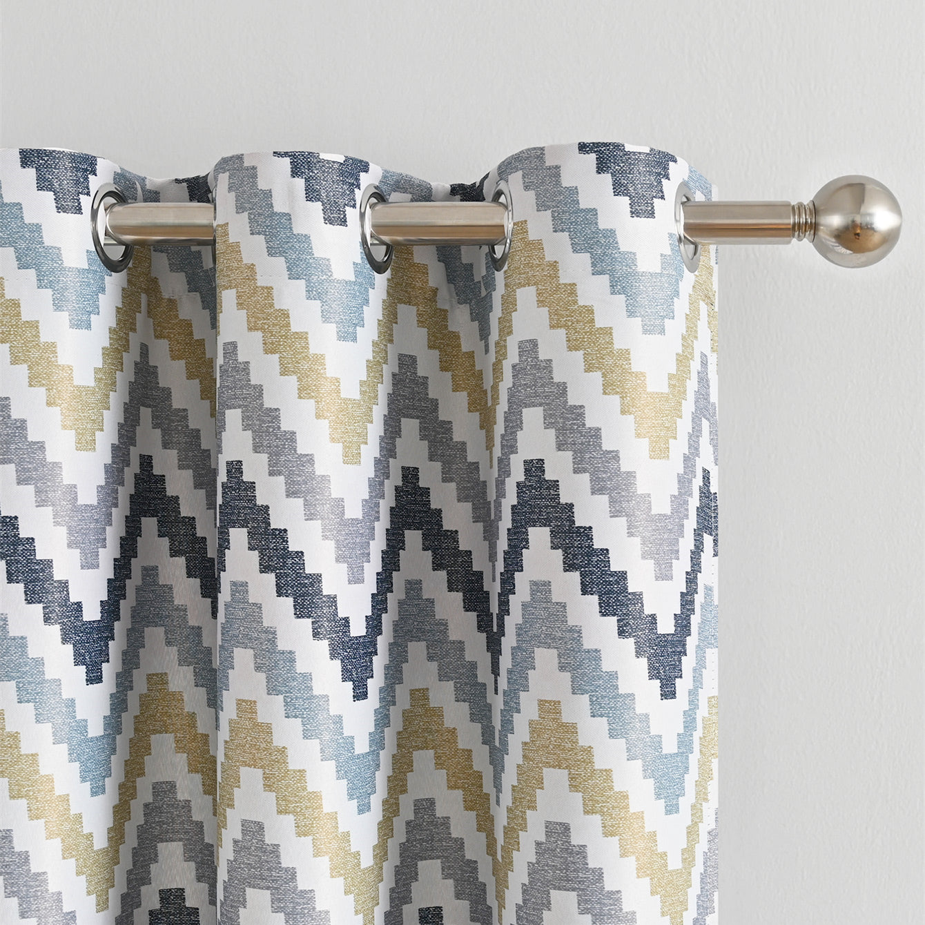 Modern Geometric Simple Pinstripe Pattern Thermal Blackout Curtain