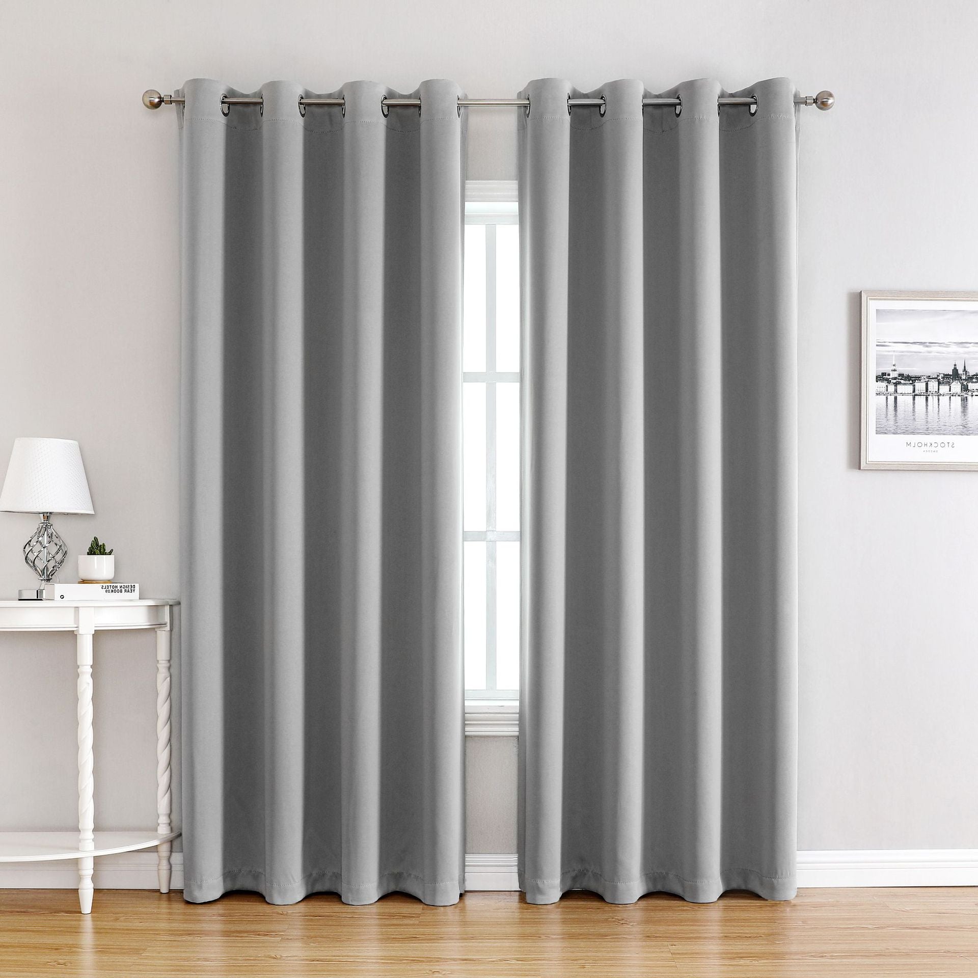 Modern Solid Color Simple Polyester Blackout Curtain