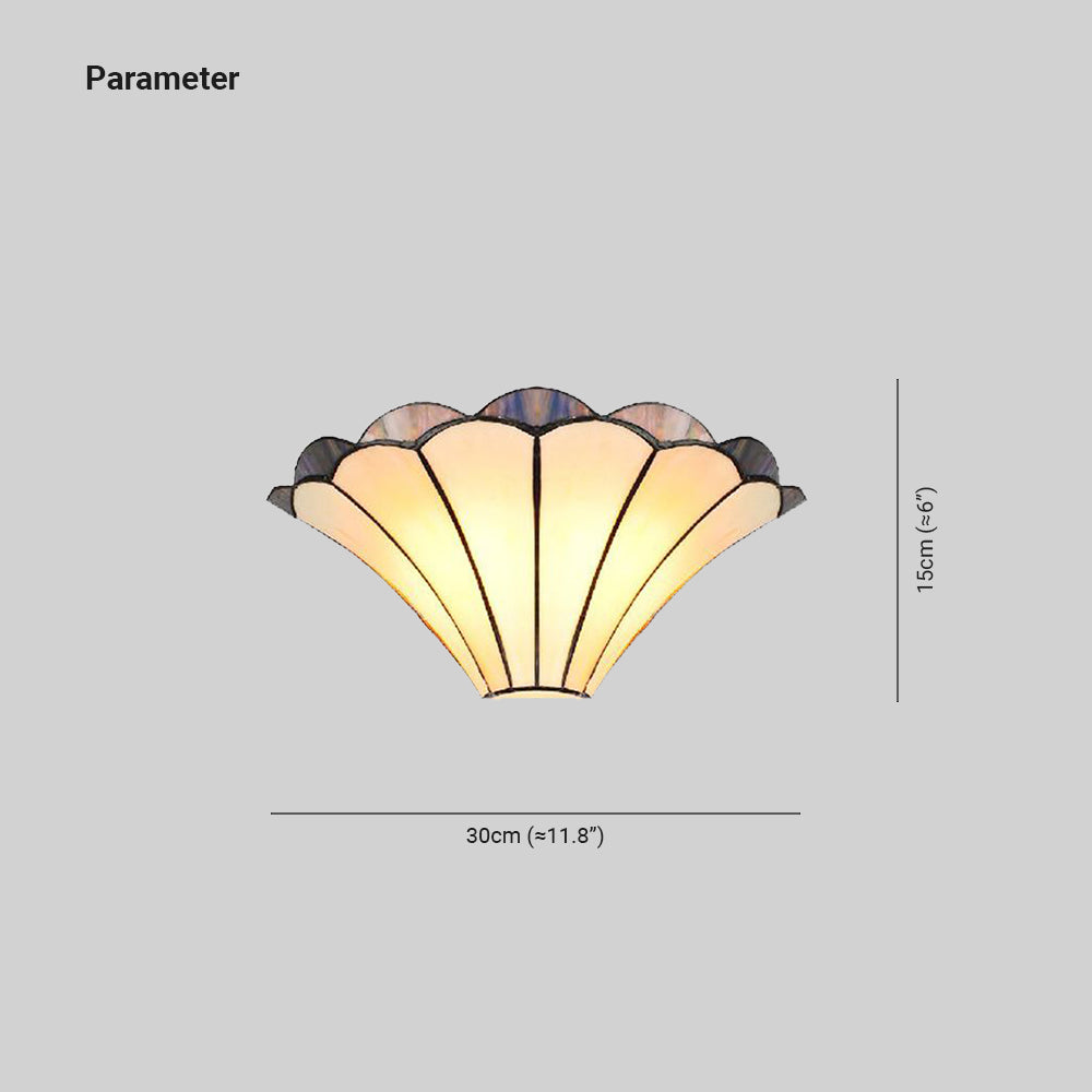 Alessio Decorative Flower Glass Wall Lamp, Beige