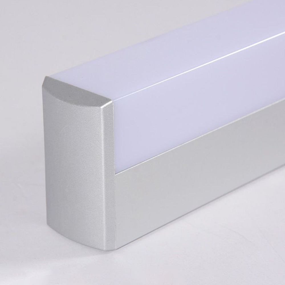 Leigh Modern Rectangular Acrylic Mirror Front Vanity Wall Lamp, White