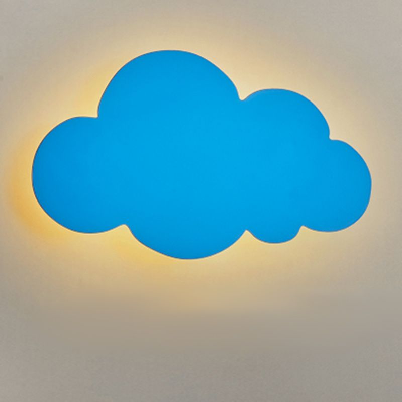 Morandi Modern Minimalist Cloud Shape Wall Lamp, White/Blue/Pink