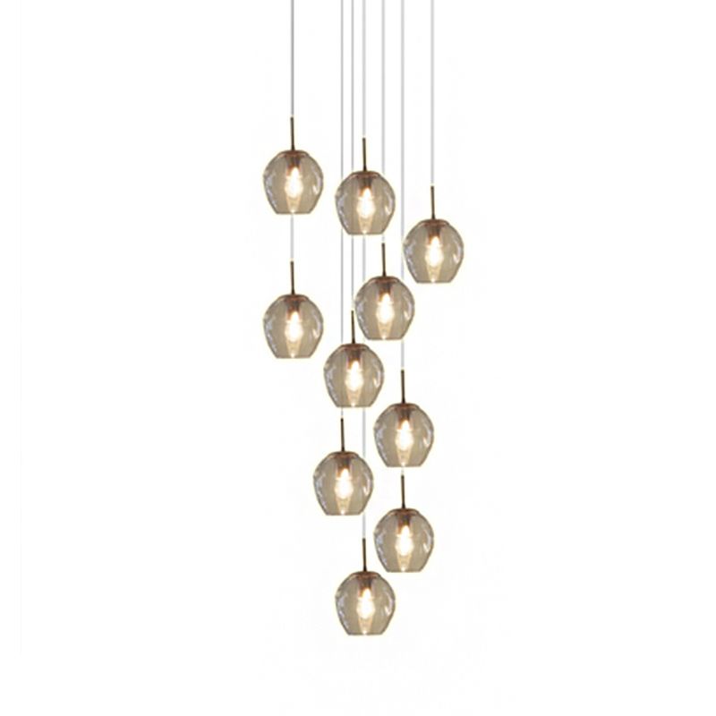 Hailie Modern Ball Glass Chandelier, Gold