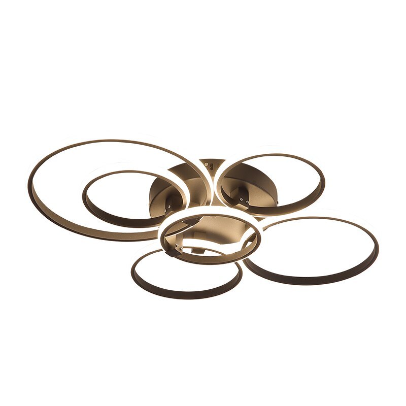 Lacey LED Ceiling Light Circle Ring, Black & White