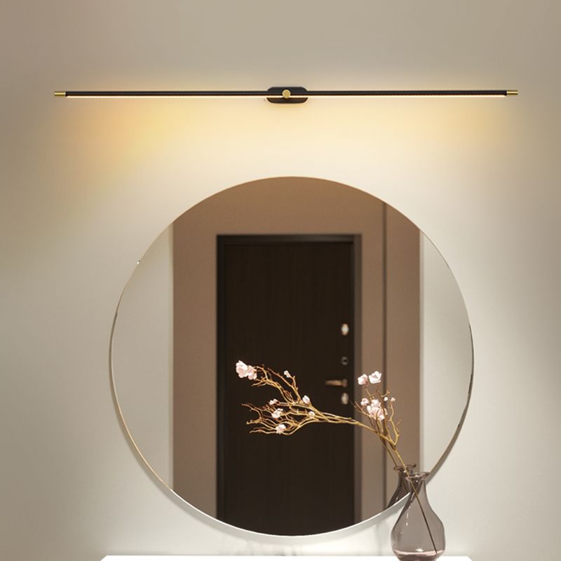 Leigh Minimalist Linear Metal/Acrylic Wall Lamp, White/Black/Gold