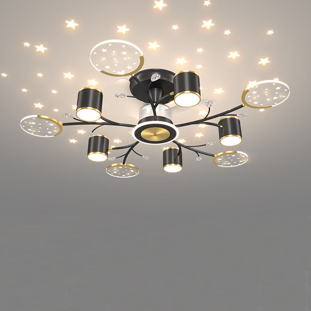 Madina Ceiling Fan with Light, 6/8/10/12 Heads, 39.3''