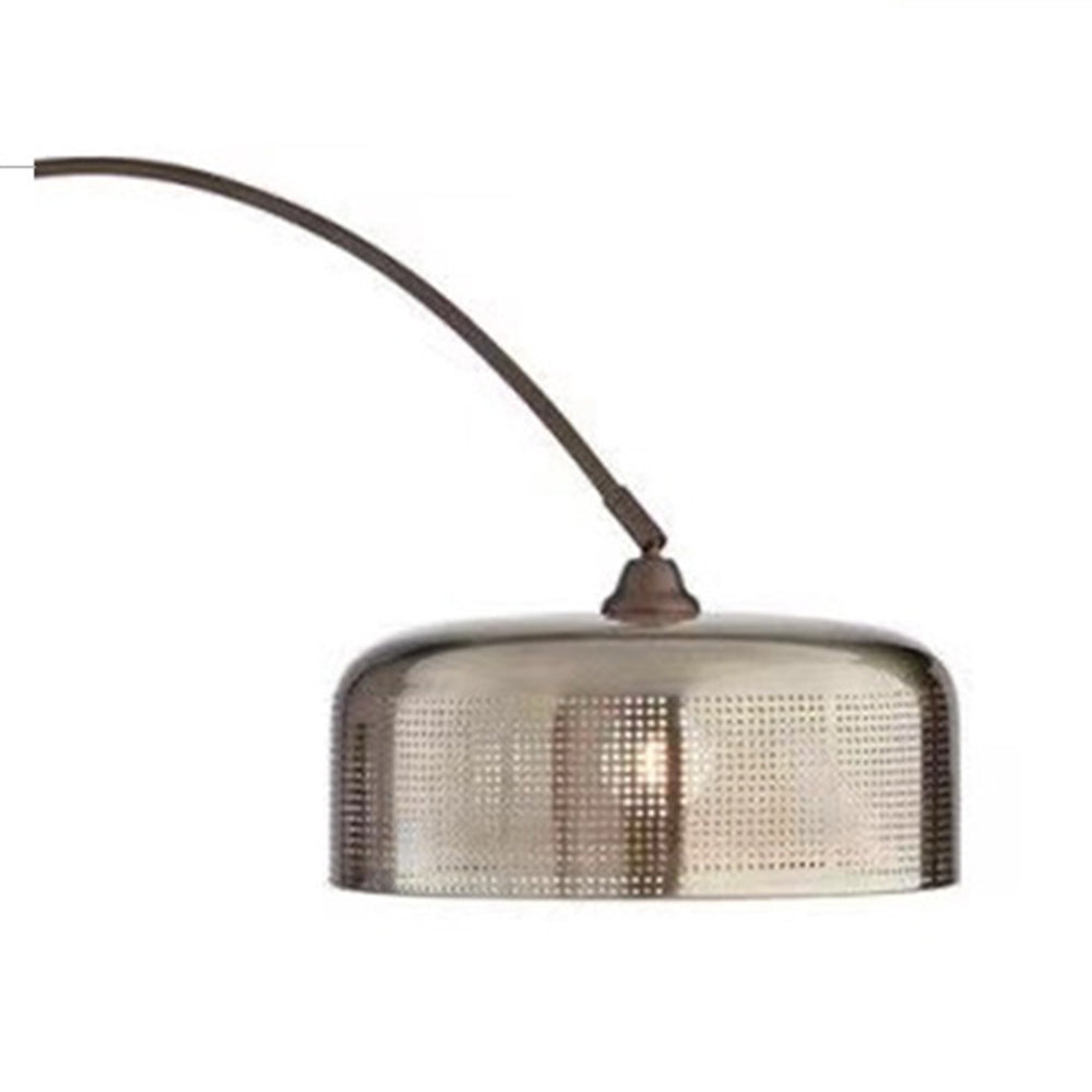 Hailie Retro Brown Curved Floor Lamp, Metal