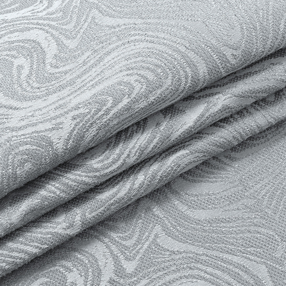 Modern Blackout Curtains Waves Textured, Gray/Blue/Green, Living Room