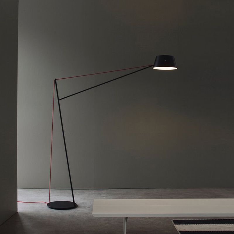 Salgado Modern Arc Linear Metal Floor Lamp, Black