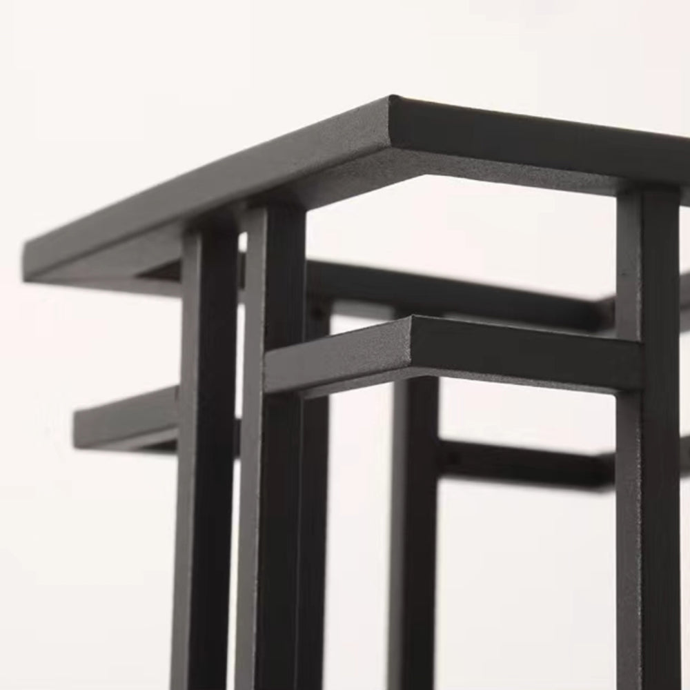 Orr Designer Rectangular Metal Outdoor Wall Lamp, Black