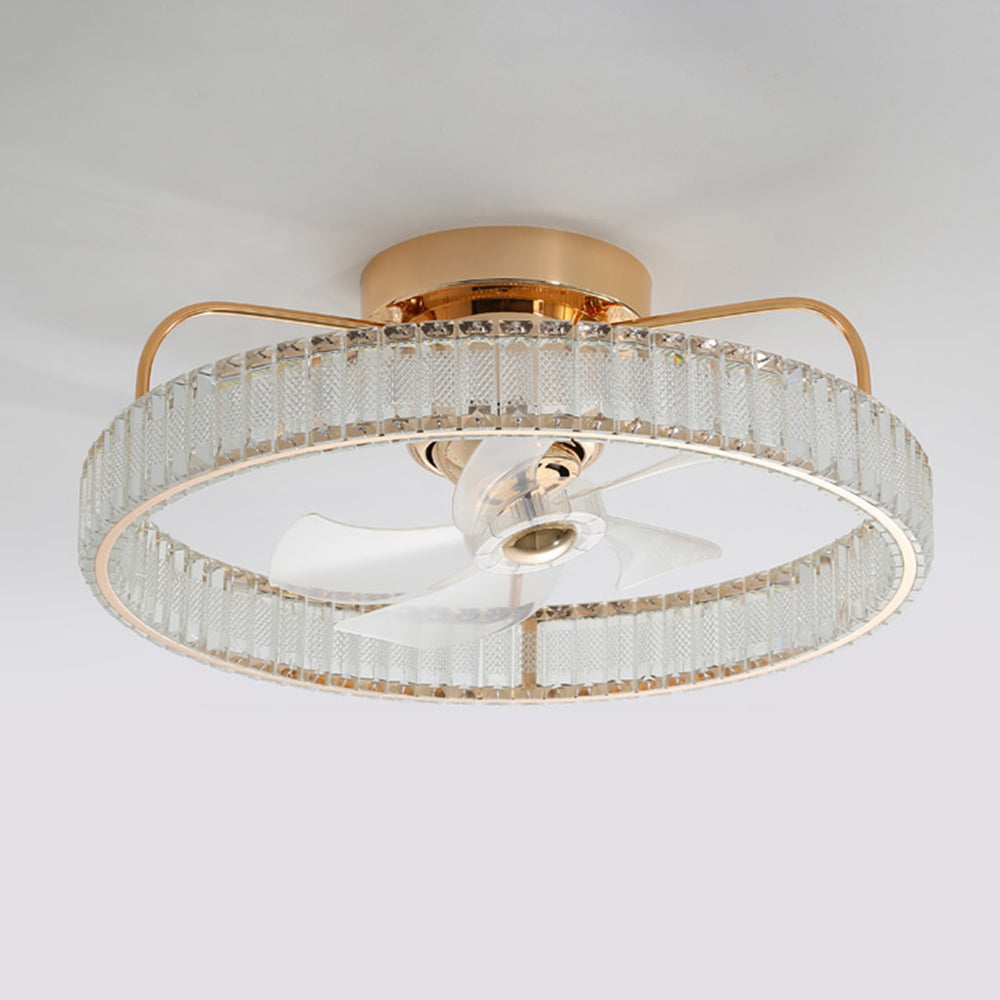 Kelley Gold Ceiling Fan with Light, 2 Style, 20''/24''