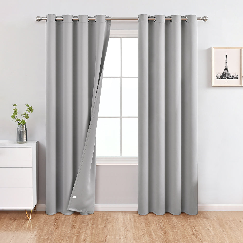 Modern Solid Color Simple Polyester Blackout Curtain