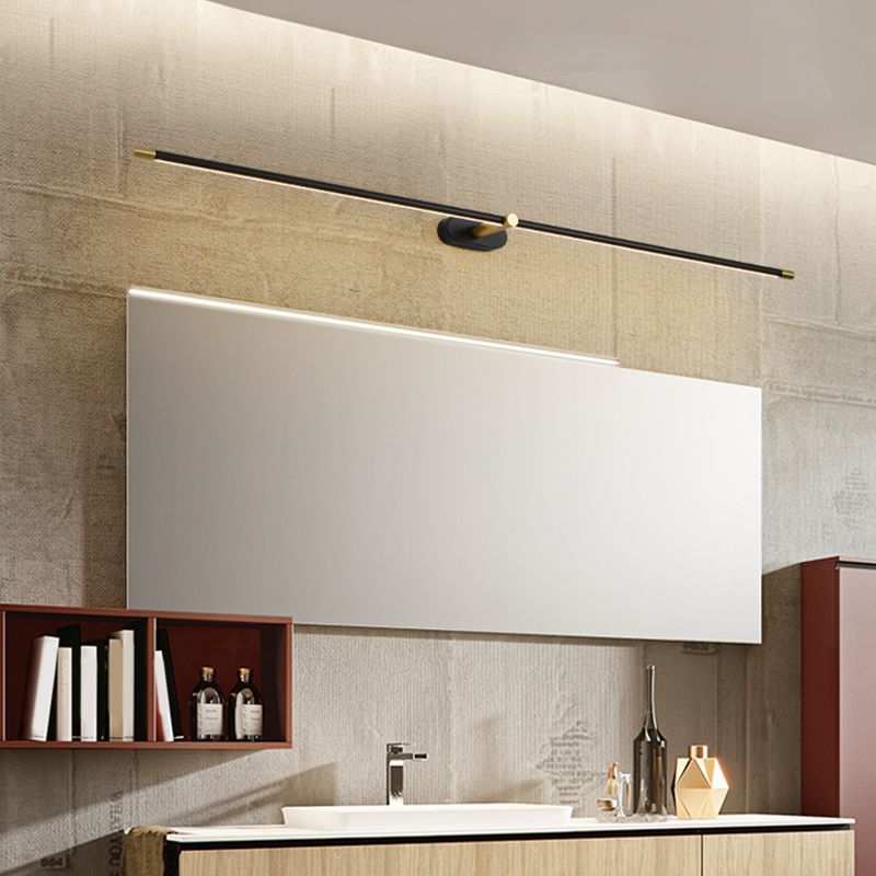 Leigh Minimalist Linear Metal/Acrylic Wall Lamp, White/Black/Gold