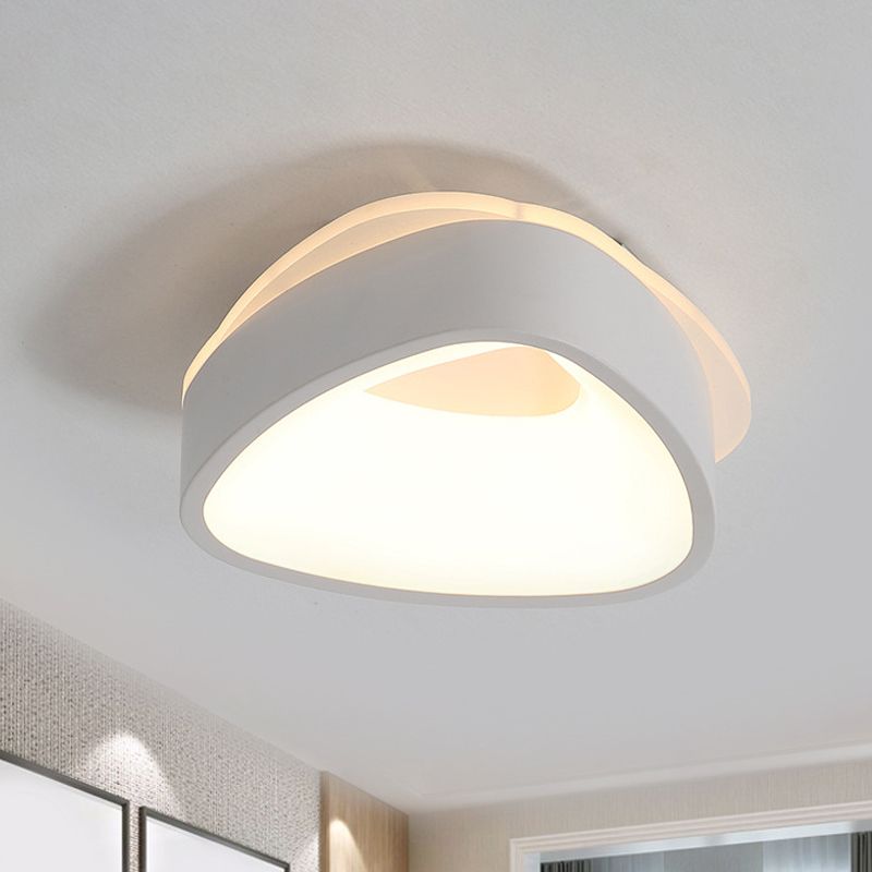 Quinn Minimalist Hollow LED Flush Mount Ceiling Light, Round/Square