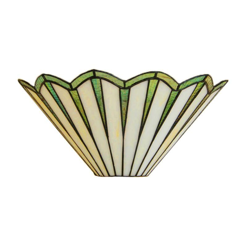 Alessio Decorative Shuttlecock Glass Wall Lamp, Green