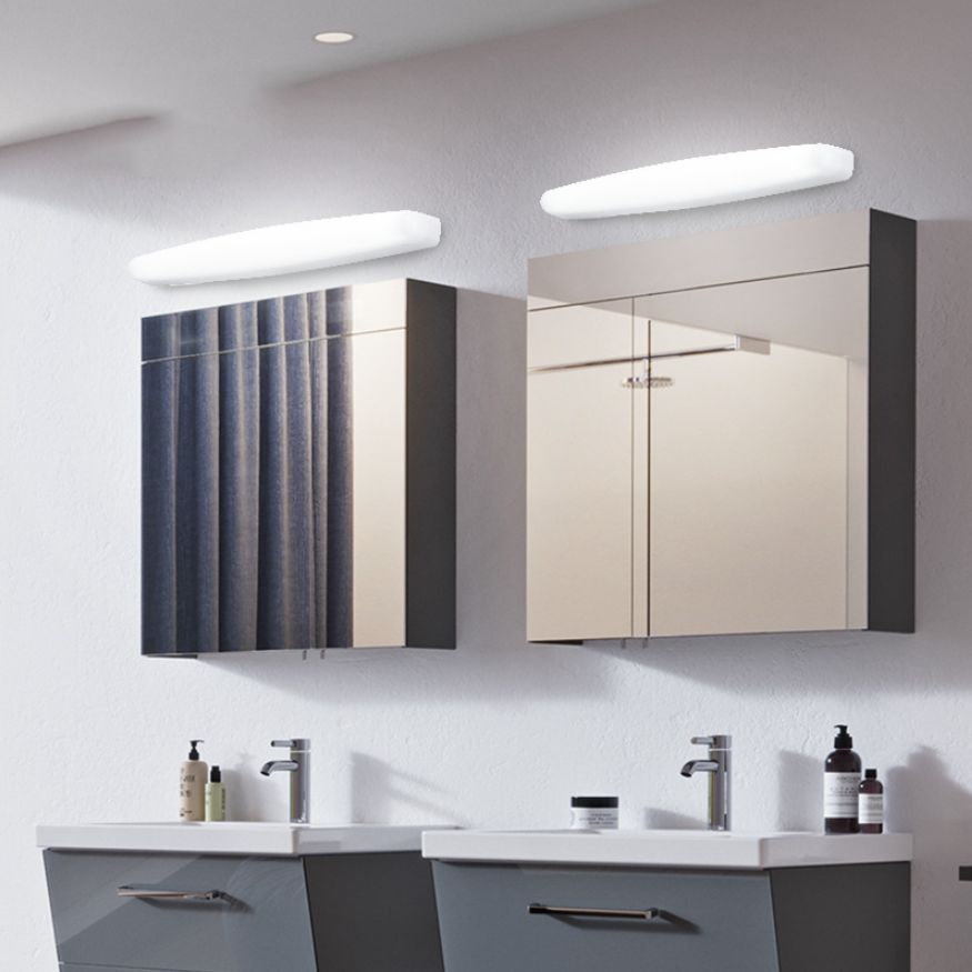 Edge Modern Oval Acrylic Wall Lamps, White