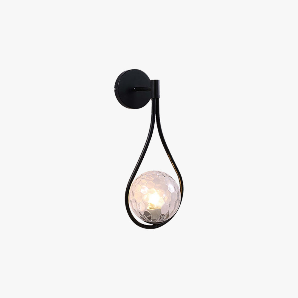 Valentina Nordic Creative Minimalist Water Drop Glass Gold Wall Lamp