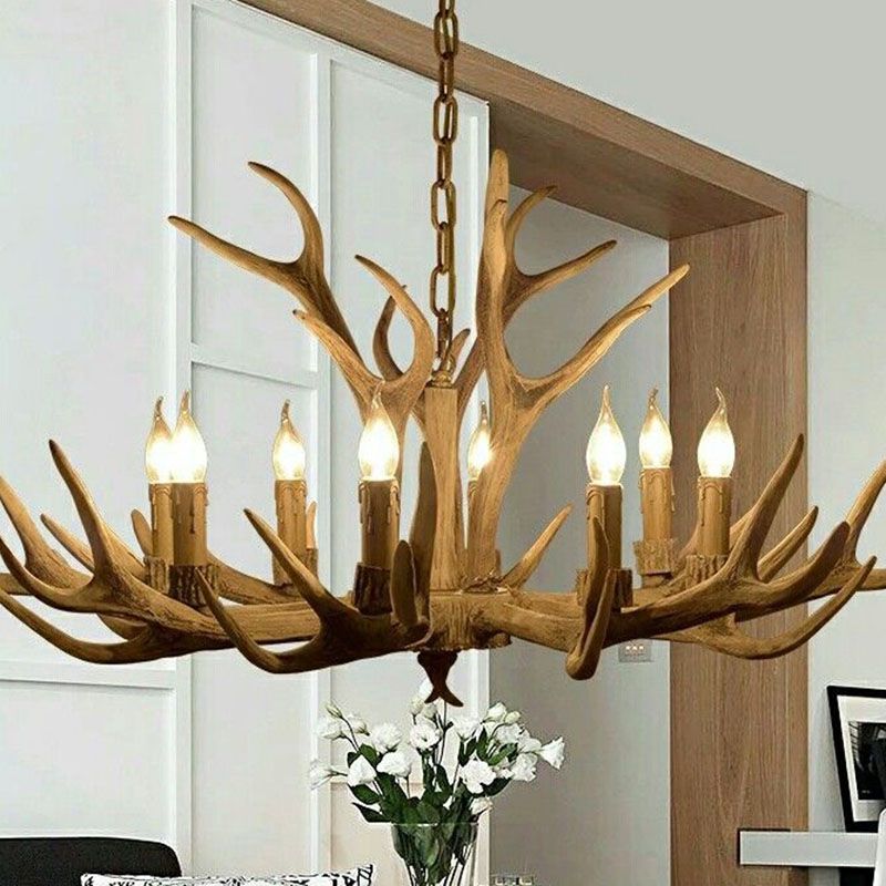 Austin Retro Deer Horn Resin Pendant Light Chandelier