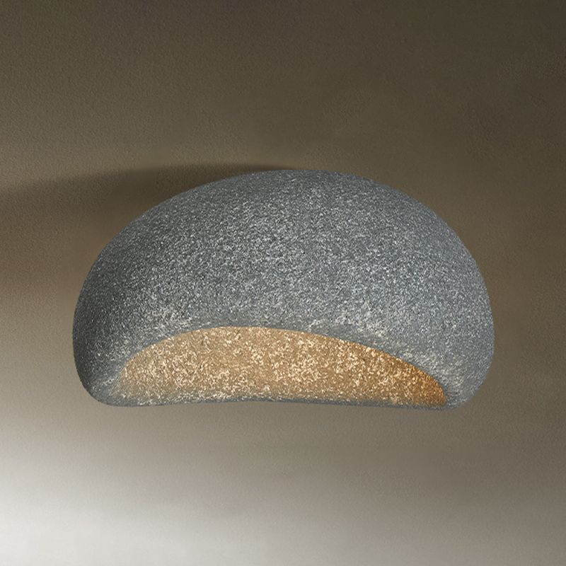 Byers Flush Mount Ceiling Light Modern, Resin, White/Grey/Red, Dining Room