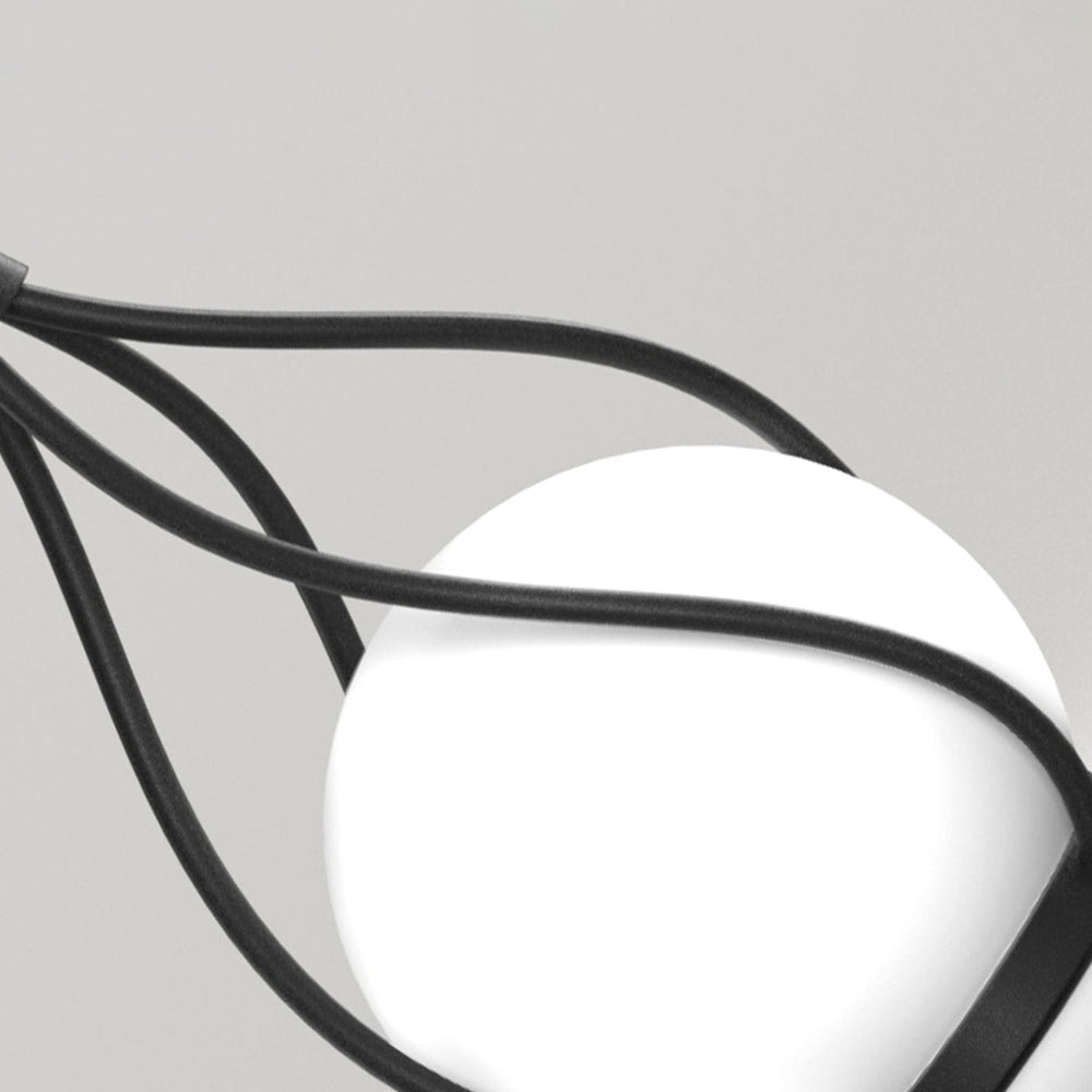 Valentina Pendant Light Bubble Modern, Metal/Acrylic, White/Transparent