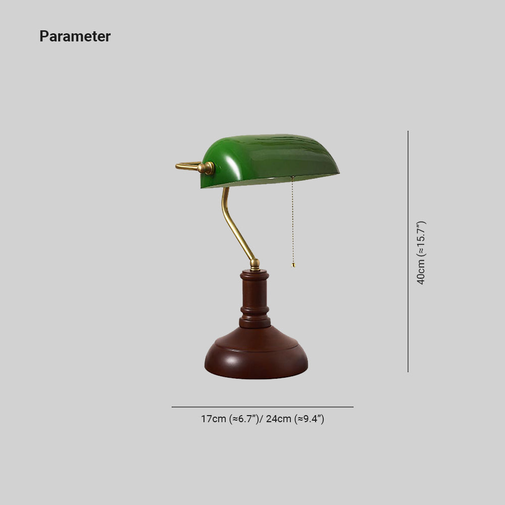 Alessio Retro Irregular Metal/Glass Table Lamp, Green