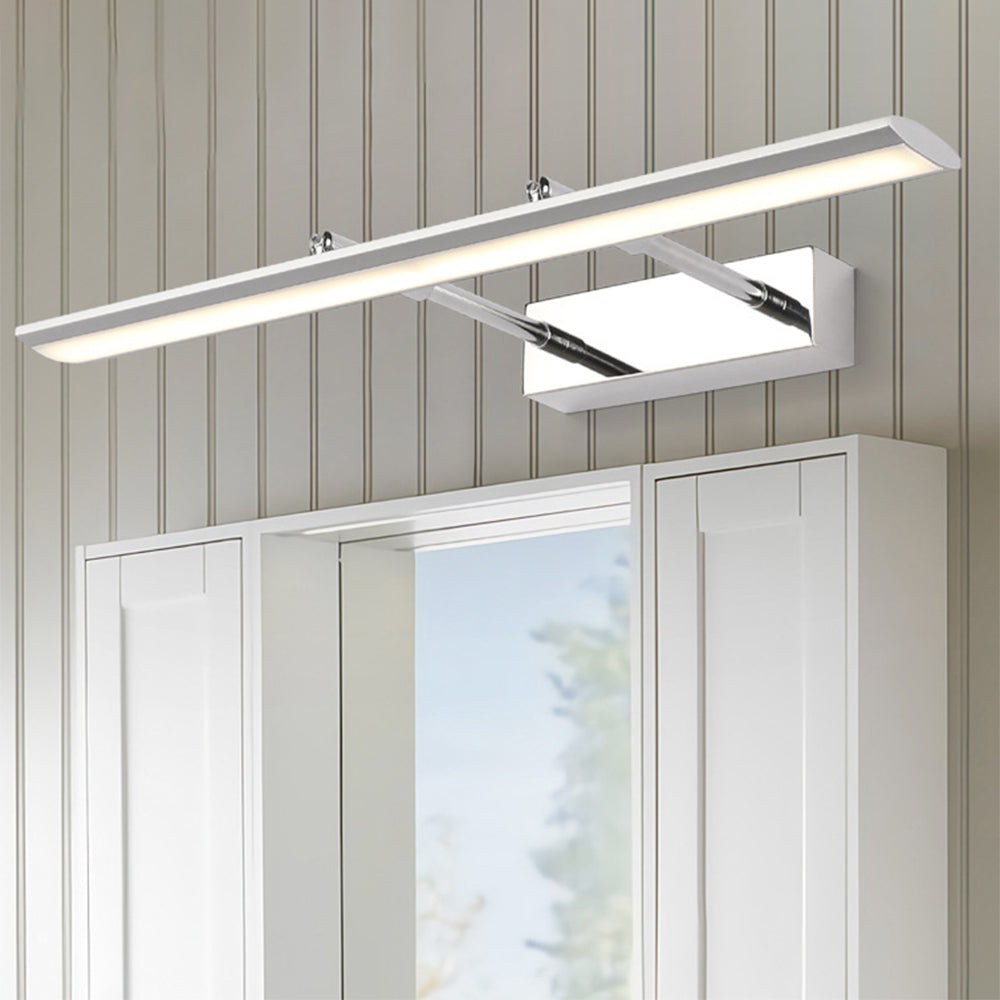 Leigh Modern Rectangular Wall Lamp,Black/Silver
