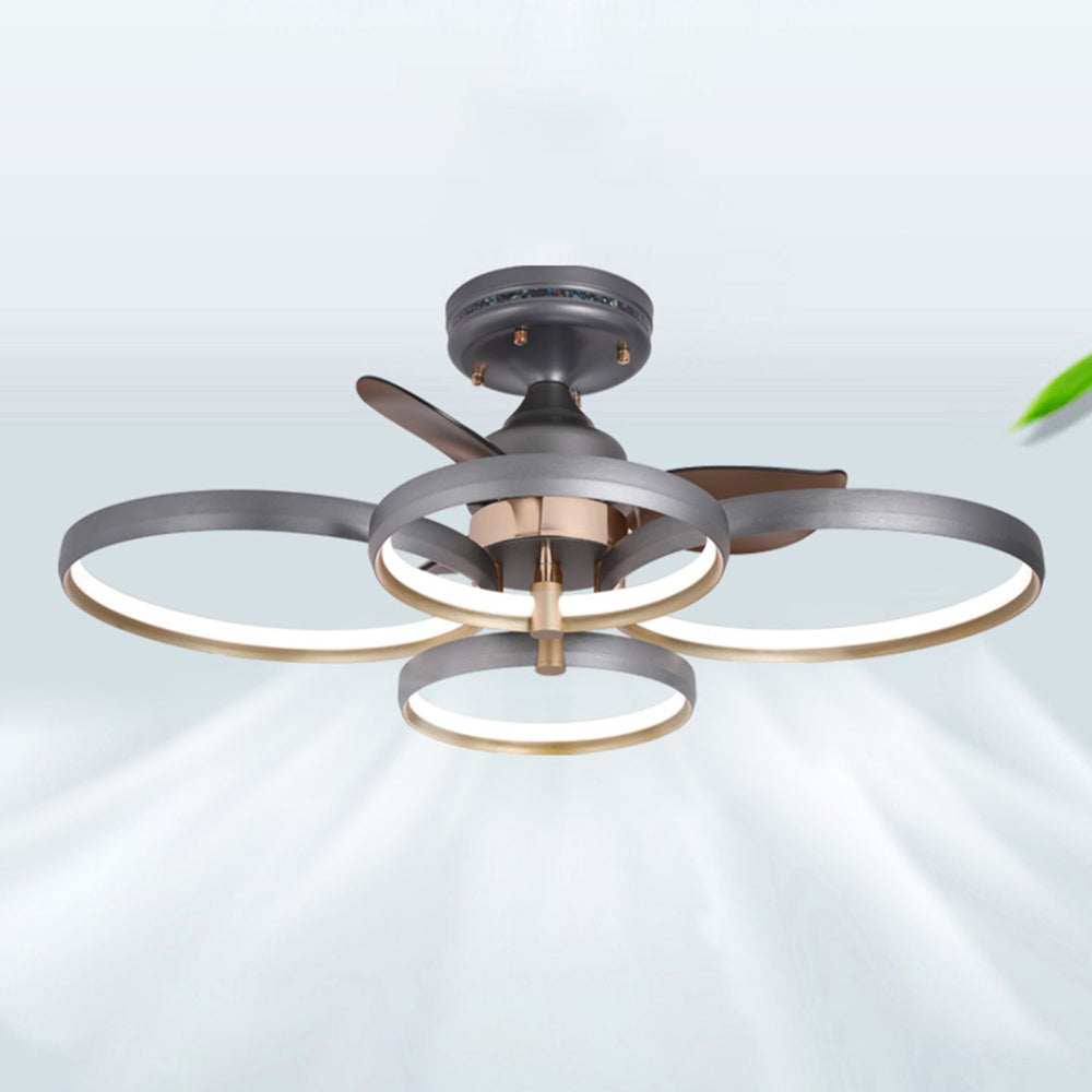 Kelley Ceiling Fan with Light, 2/3/4 Heads, Aluminium & Metal