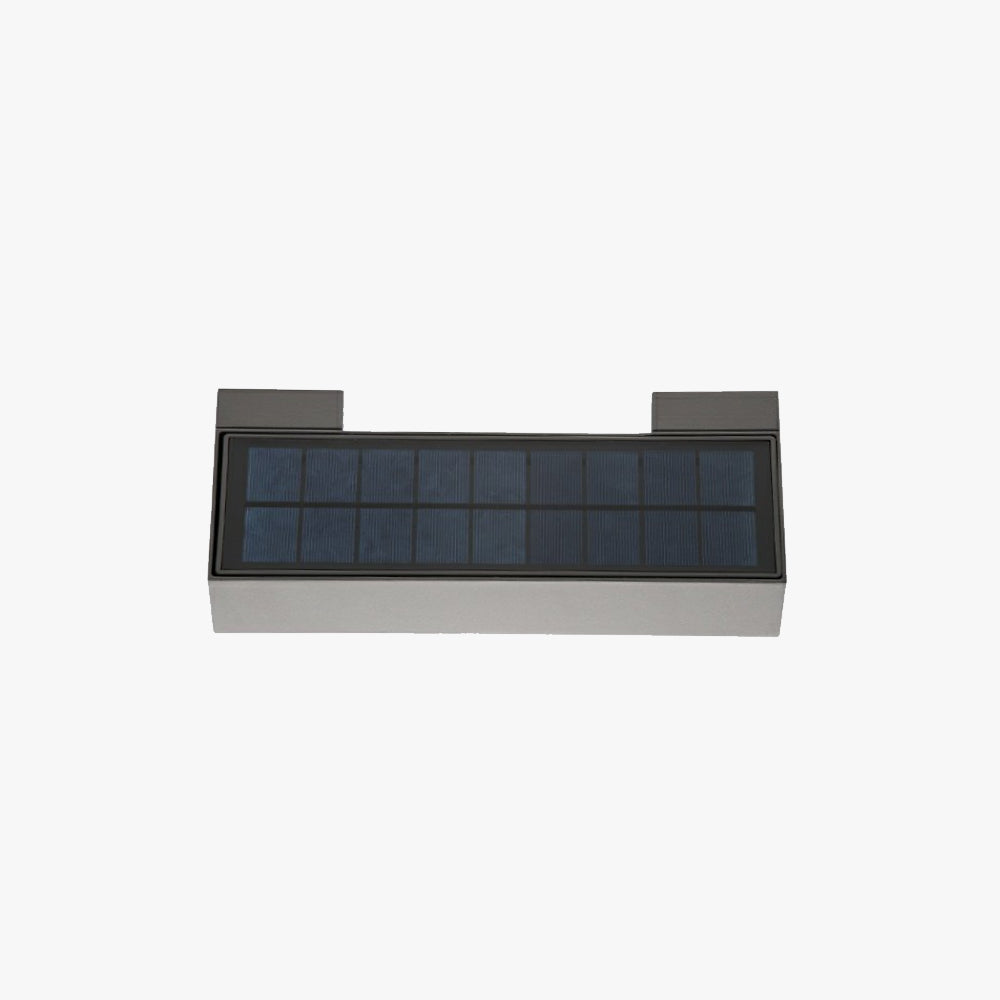 Orr  Modern Metal/Acrylic Solar Waterproof Outdoor Wall Lamp, Black