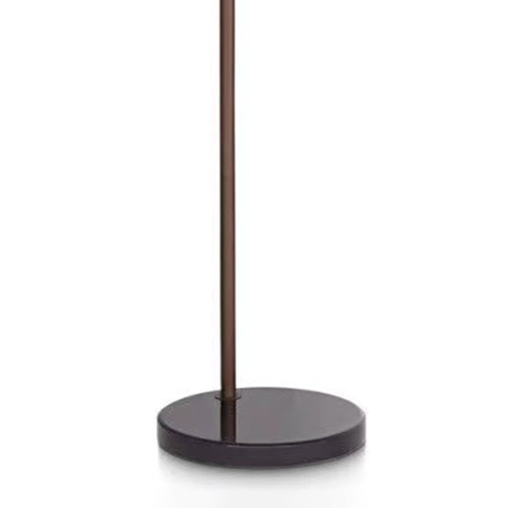 Hailie Retro Brown Curved Floor Lamp, Metal