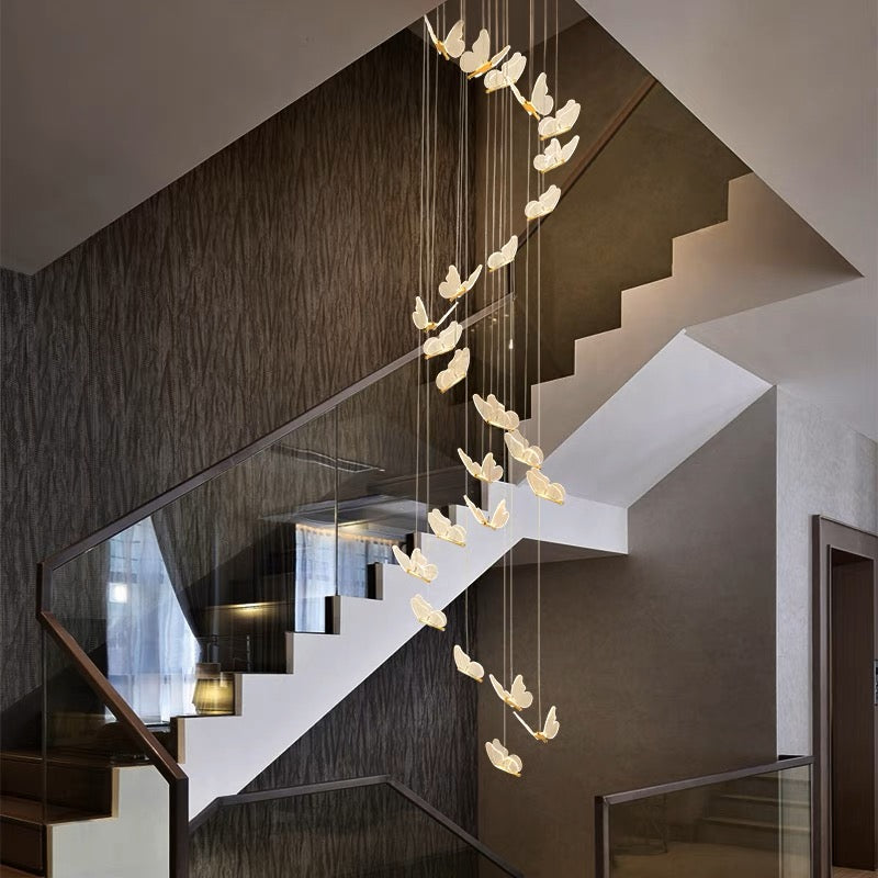 Olivia Pendant Light Butterfly Modern Luxury, Metal/Acrylic, Gold, Corridor
