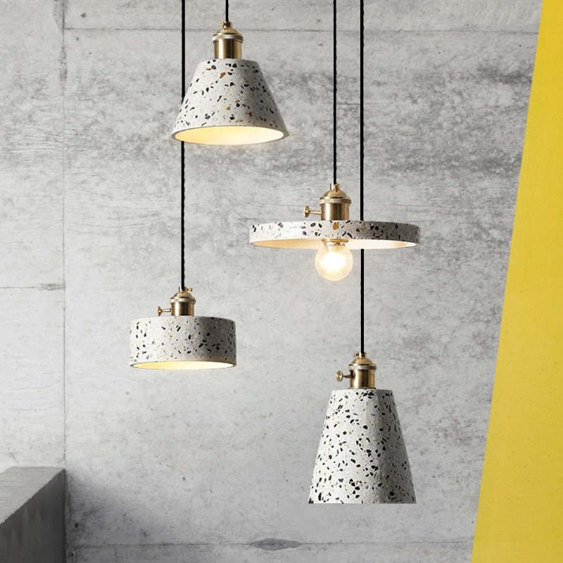 Zaid Modern Metal/Stone Pendant Light, 5 Style