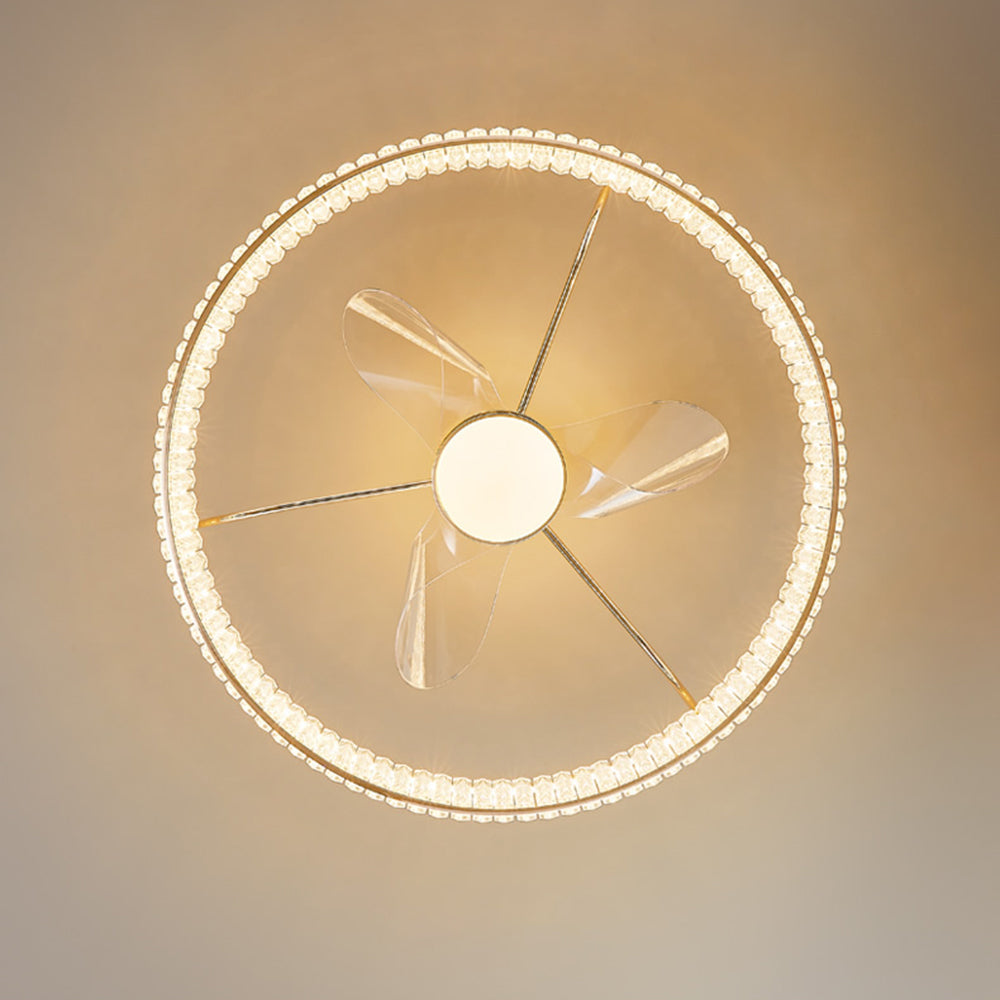 Kelley Gold Ceiling Fan with Light, 2 Style, 20''/24''
