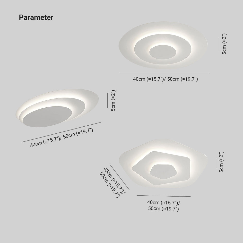 Quinn Modern Nordic Round Acrylic/Metal Concise Flush Mount Ceiling Light, White