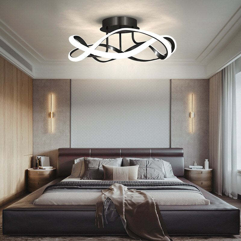 Louise Modern Geometric Metal/Acrylic Ceiling Light, Bedroom
