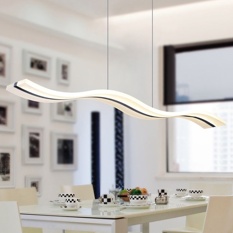 Louise Minimalist Wave Wavy Pendant Light, 38.5