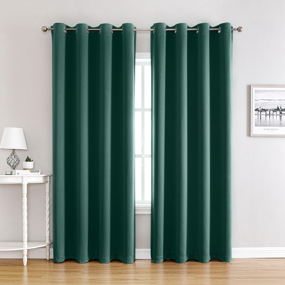 Modern Solid Color Simple Polyester Blackout Curtain