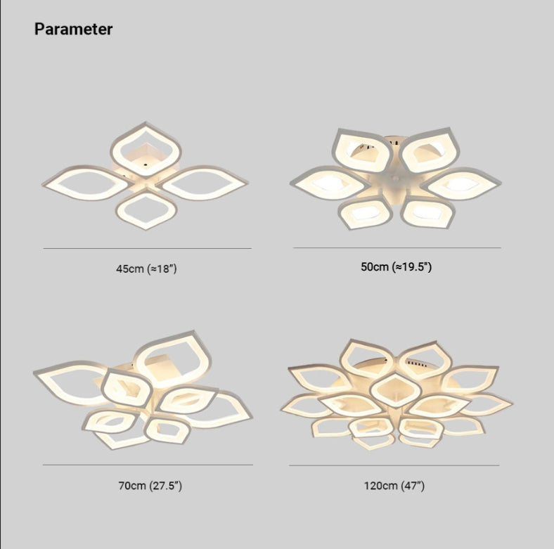 Hana Modern Designer flower Flush Mount Ceiling Light